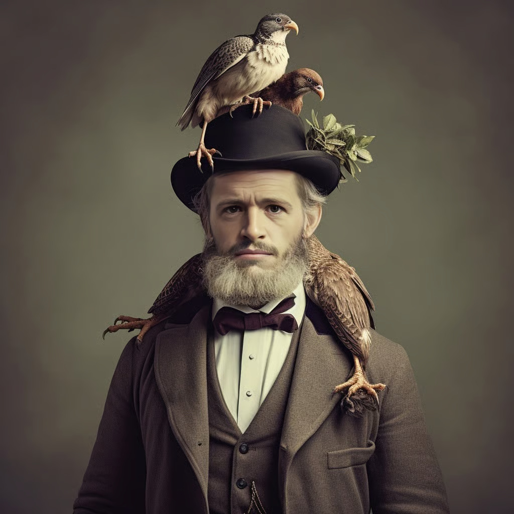 AI-generated art of Ryan as Charles Darwin