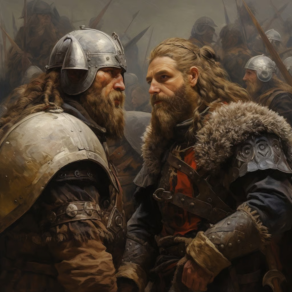 AI-generated art of Keon as a Viking